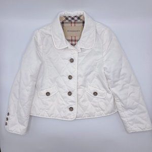 Burberry Girls' White Quilted Jacket Size 3T/98cm